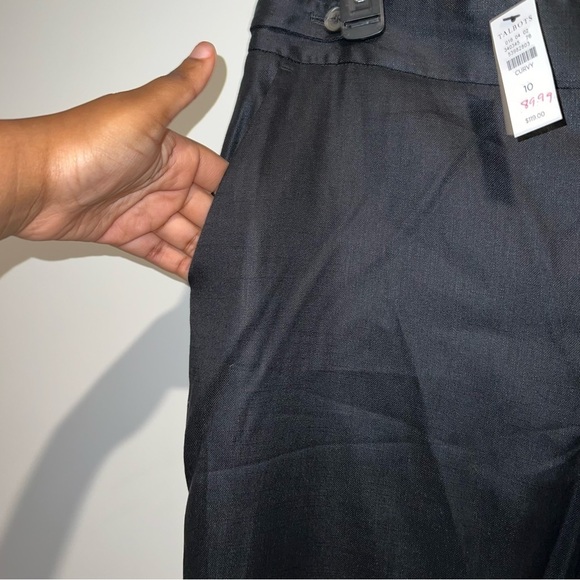 NWT Talbots Black Linen Blend Dress Pants - Picture 6 of 10